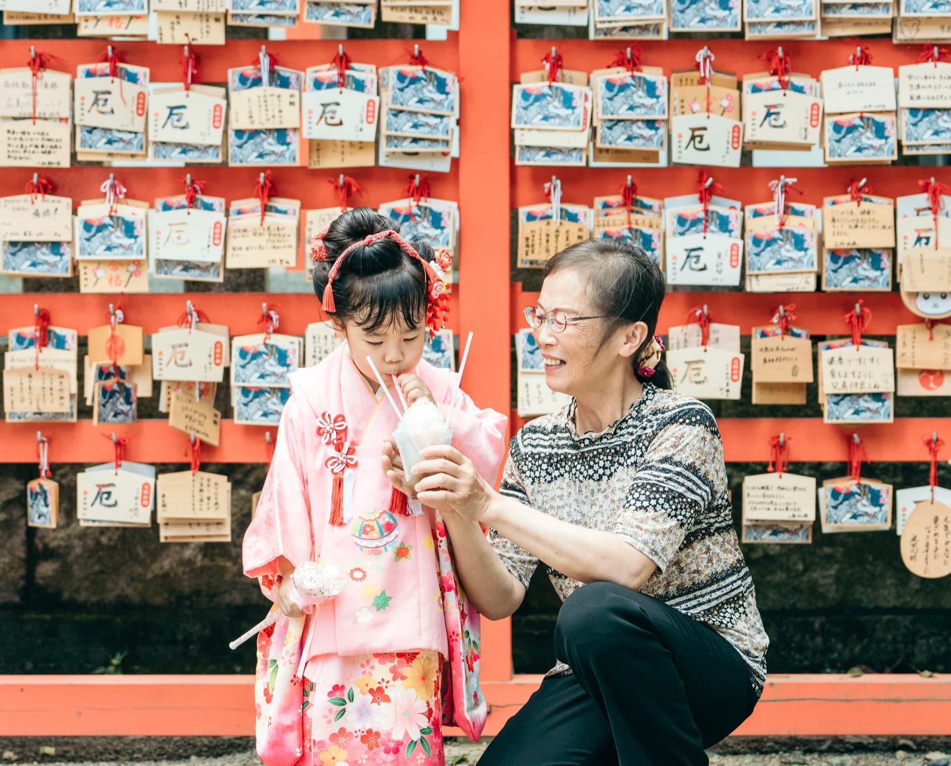 七五三 家族での神社参拝