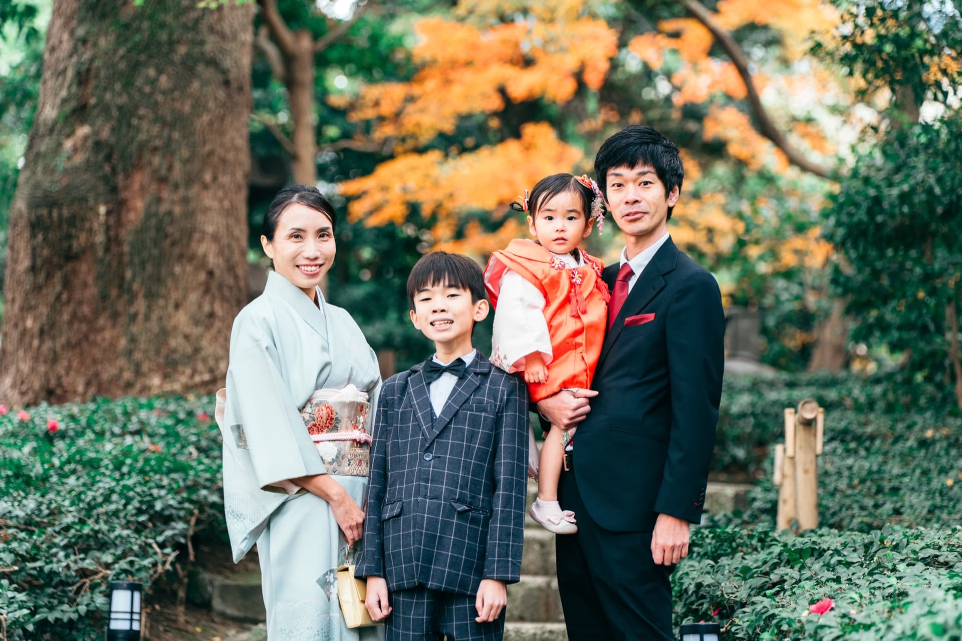 家族の自然な笑顔